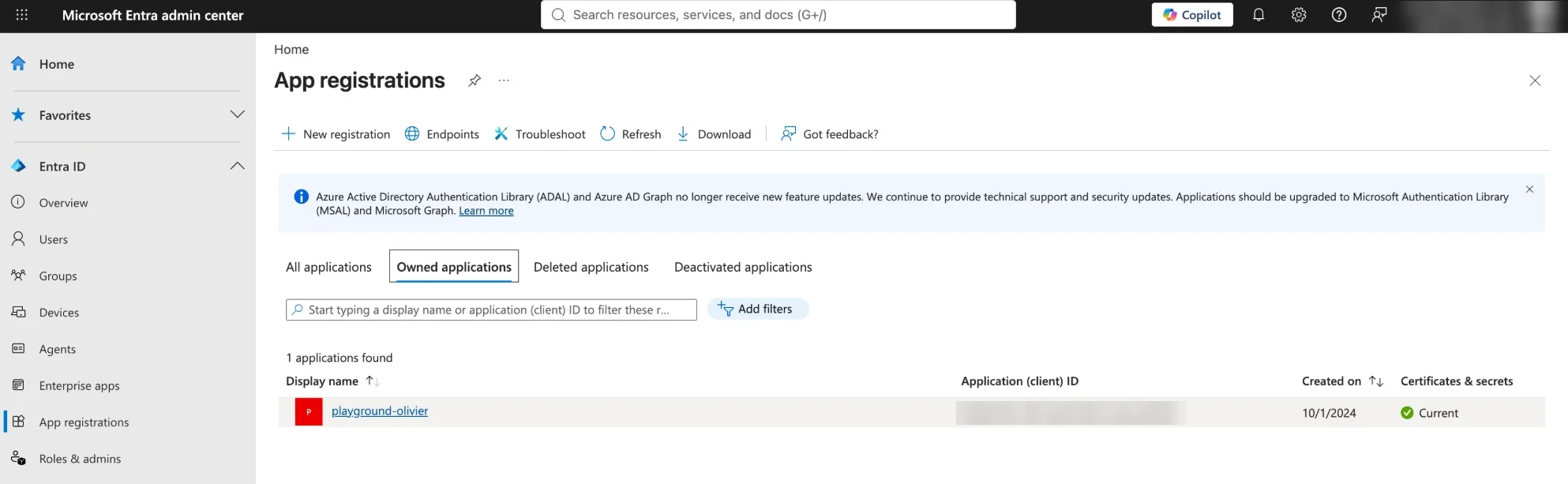 App registrations