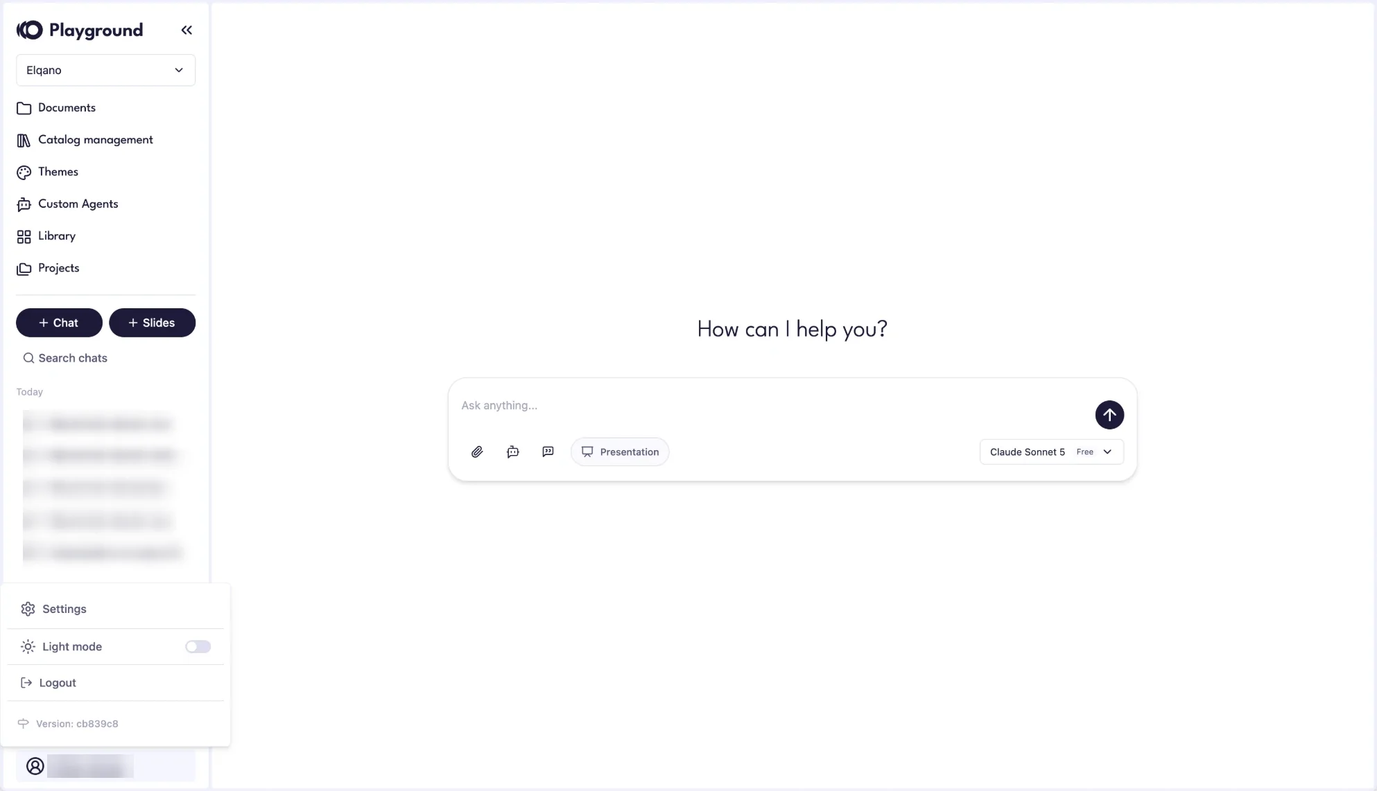 Open the settings