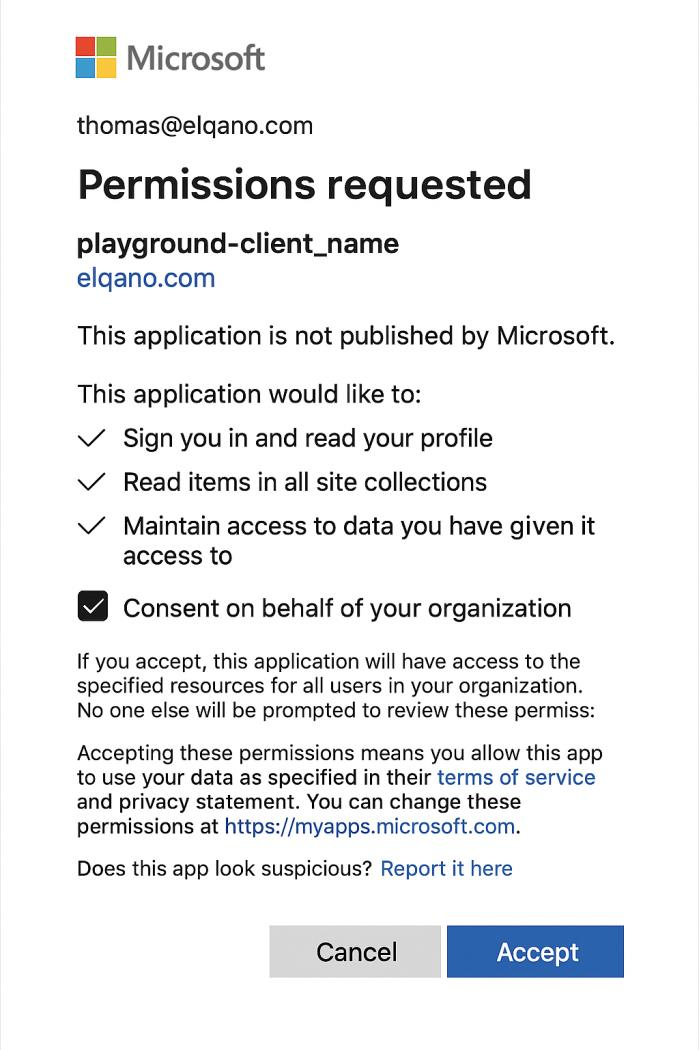 Permission Validation Form