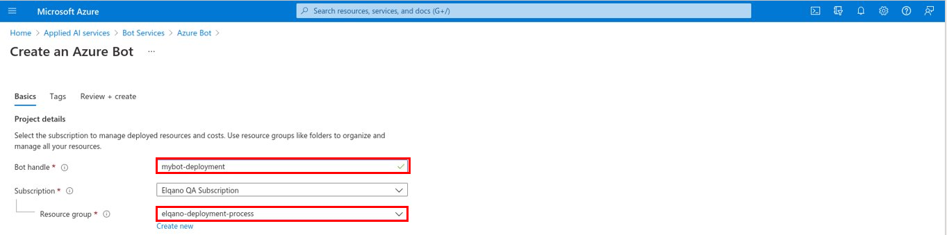 Fill Bot parameters 1