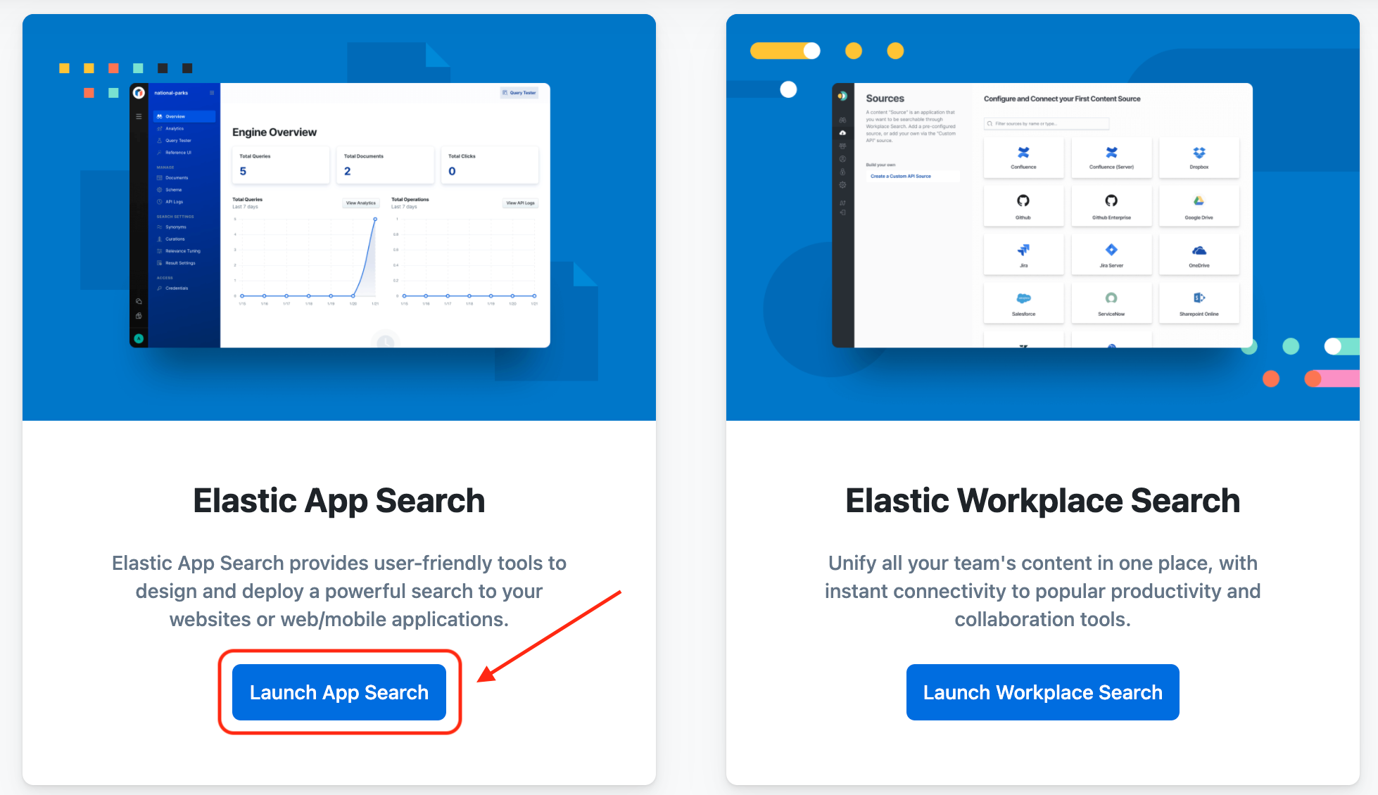 Launch Elastic Apps Search Deployment