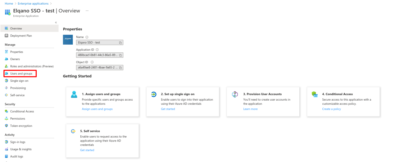 Entreprise application Users Roles